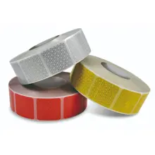 Reflektierende Markierung von Lkw und Anhängern WT-5218, Aufkleber – PP, gelb, 50 mm × 12,5 m