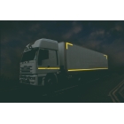 Reflektierende Markierung von Lkw und Anhängern WT-5218, Aufkleber – PP, gelb, 50 mm × 12,5 m