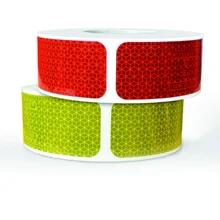 Reflektierende Markierung von Lkw und Anhängern WT-5218, feste Aufkleber – PP, gelb, 50 mm × 50 m