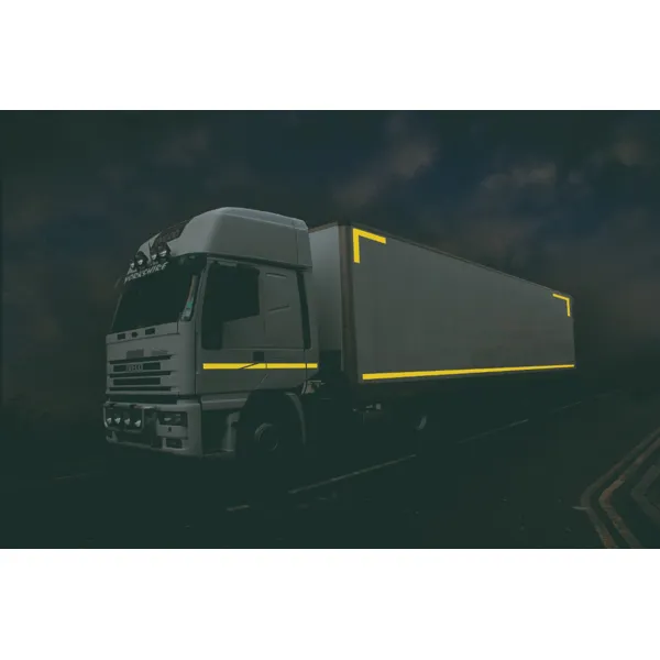 Reflektierende Markierung von Lkw und Anhängern WT-5218 – PP, gelb, 50 mm × 12,5 m