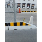 Reflektierender Kleber für durchgehende Betonschutzwände, Streifen – gelb-schwarz, 240×1540 mm