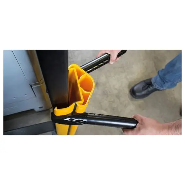 Regalbeinschutz iFlex RackGuard, groß mit Gummianschlag – gelb, h.400 mm