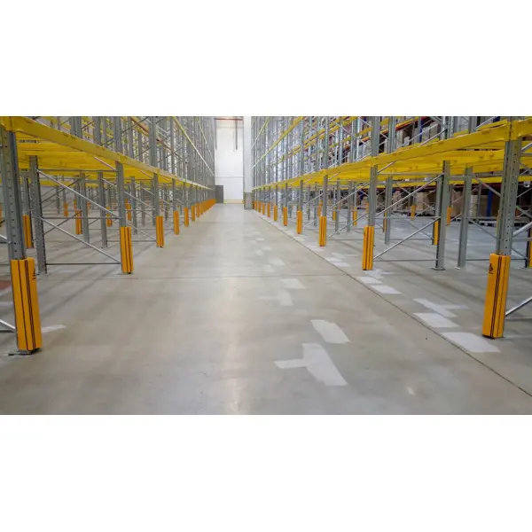 Regalbeinschutz iFlex RackGuard, groß ohne Gummianschlag – gelb, h.400 mm