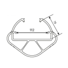 Regalbeinschutz iFlex RackGuard, größte mit Gummianschlag – gelb, h.400 mm