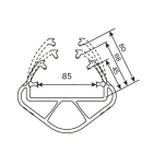 Regalbeinschutz iFlex RackGuard, klein mit Gummianschlag – gelb, h.400 mm