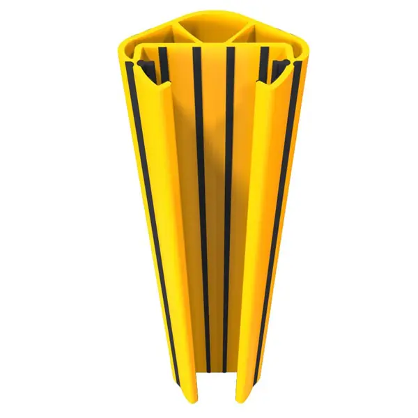 Regalbeinschutz iFlex RackGuard, klein ohne Gummianschlag – gelb, h.400 mm