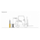 Regalbeinschutz iFlex RackGuard, klein ohne Gummianschlag – gelb, h.600 mm