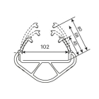 Regalbeinschutz iFlex RackGuard, klein ohne Gummianschlag – gelb, h.600 mm