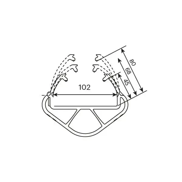 Regalbeinschutz iFlex RackGuard, mittel ohne Gummianschlag – gelb, h.600 mm