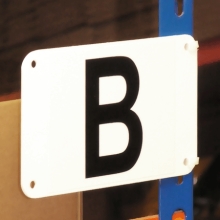 Regalkennzeichnung, einseitig – weißer Hintergrund, 220×450 mm, 1-3 Zeichen