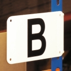 Regalkennzeichnung, einseitig – weißer Hintergrund, 220×450 mm, 1-3 Zeichen