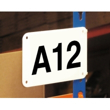 Regalkennzeichnung, einseitig – weißer Hintergrund, 220×450 mm, 1-3 Zeichen