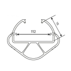 Regalständerschutz iFlex RackGuard, größte mit Gummianschlag – gelb, H. 600 mm