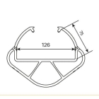 Regalständerschutz iFlex RackGuard, größte ohne Gummianschlag – gelb, H. 400 mm