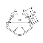 Regalständerschutz iFlex RackGuard, klein ohne Gummianschlag – gelb, H. 400 mm