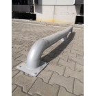 Reifenleitboard für LKW, verzinkter Stahl, L. 2620 mm, H. 260 mm, DM. 140 mm, S. 3 mm (Paar)