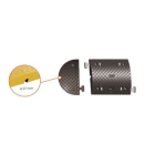 Retarder – Kabelbrücke 10 km/h, 40 t, 2er-Set, Endstück – 250×430×70 mm, schwarz/gelb
