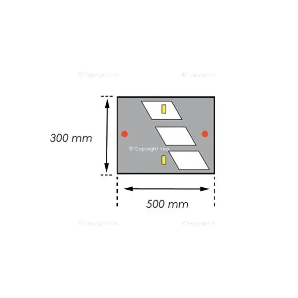 Retarder – Kabelbrücke 10 km/h, 40 t–500×300×75 mm, gelb-schwarz