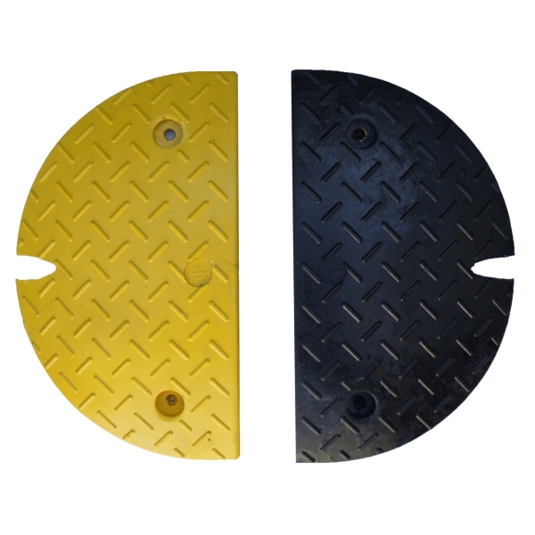 Retarder – Kabelbrücke 10 km/h, 40t, 2er-Set, Endstück – 250×430×70 mm, schwarz/gelb