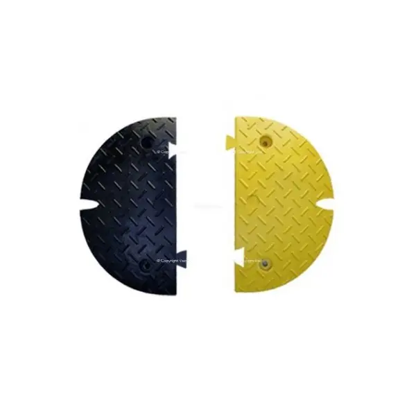 Retarder – Kabelbrücke 25 km/h, 40 t, 2er-Set, Endstück – 250×430×50 mm, schwarz/gelb