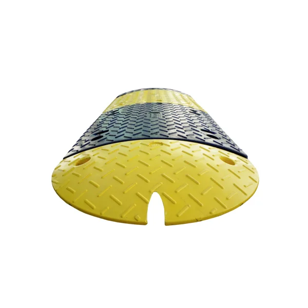 Retarder – Kabelbrücke 25 km/h, 40 t, 2er-Set, Endstück – 250×430×50 mm, schwarz/gelb