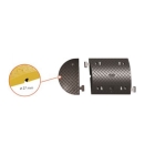 Retarder – Kabelbrücke 25 km/h, 40t, 2er-Set, Endstück – 250×430×50 mm, schwarz/gelb
