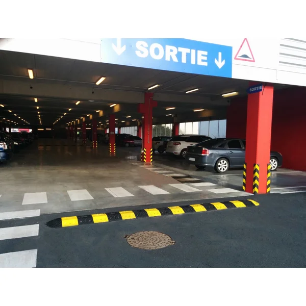 Retarder – Kabelbrücke 30 km/h, 20 t, 2er-Set – 250×350×50 mm, schwarz/gelb