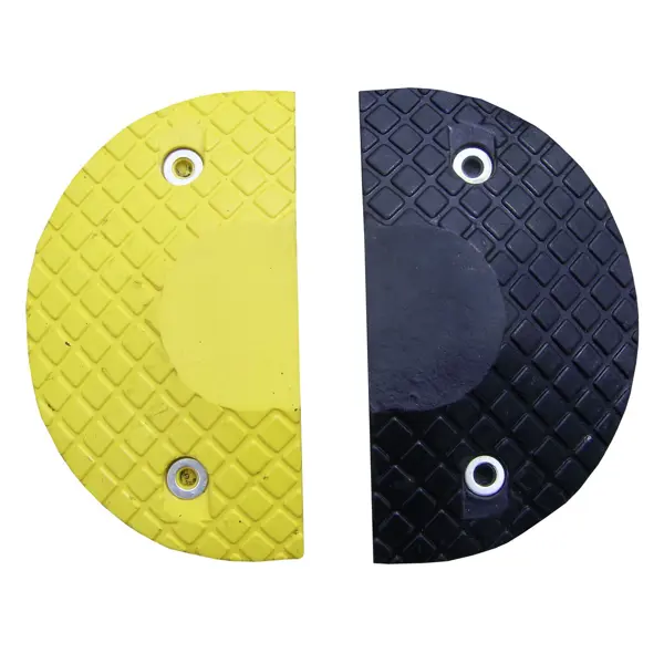 Retarder – Kabelbrücke 30 km/h, 20 t, 2er-Set, Endstück – 200×350×50 mm, schwarz/gelb