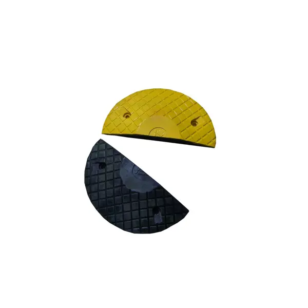 Retarder – Kabelbrücke 30 km/h, 20 t, 2er-Set, Endstück – 200×350×50 mm, schwarz/gelb