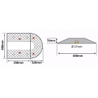 Retarder – Kabelbrücke 30 km/h, 20t, 2er-Set – 250×350×50 mm, schwarz/gelb