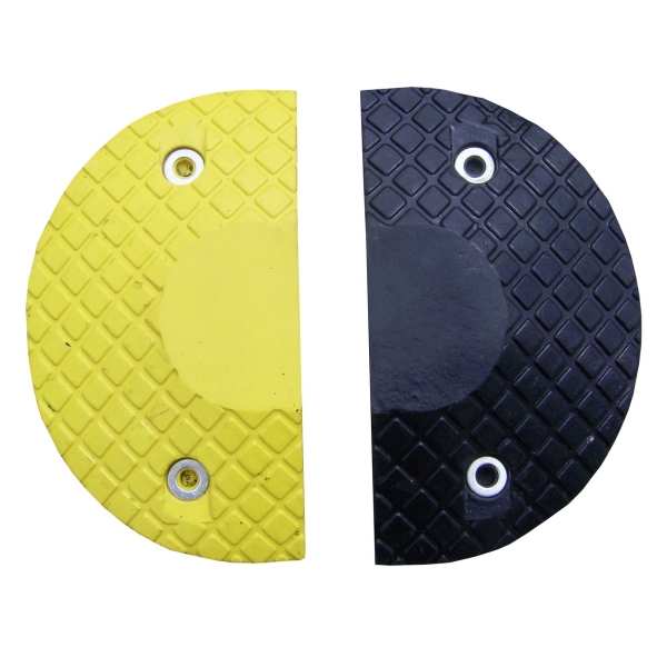 Retarder – Kabelbrücke 30 km/h, 20t, 2er-Set, Endstück – 200×350×50 mm, schwarz/gelb