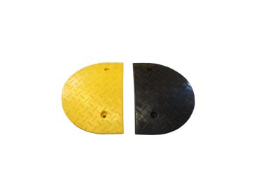 Retarder – Kabelbrücke 30 km/h, 20t, 2er-Set, Endstück – 250×430×50 mm, schwarz/gelb