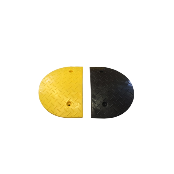 Retarder – Kabelbrücke 30 km/h, 20t, 2er-Set, Endstück – 250×430×50 mm, schwarz/gelb
