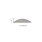 Retarder – Kabelbrücke 30 km/h, 40t–500×300×55 mm, gelb-schwarz