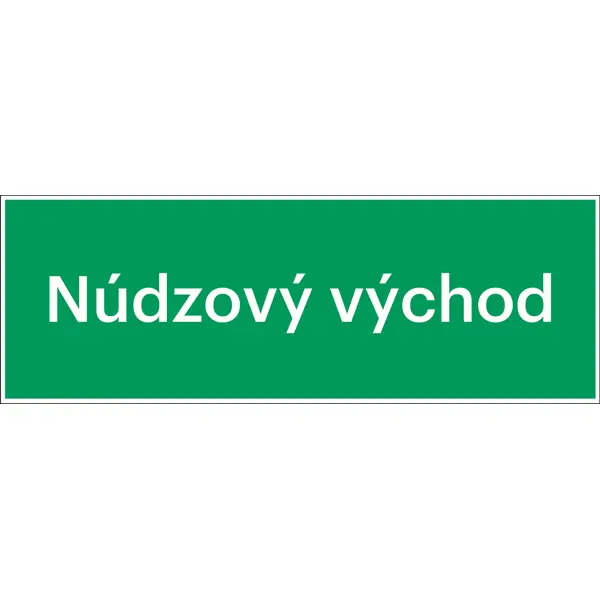 Rettungskennzeichnung, ''Notausgang'' – Nachleuchtende Folie, 300×105 mm