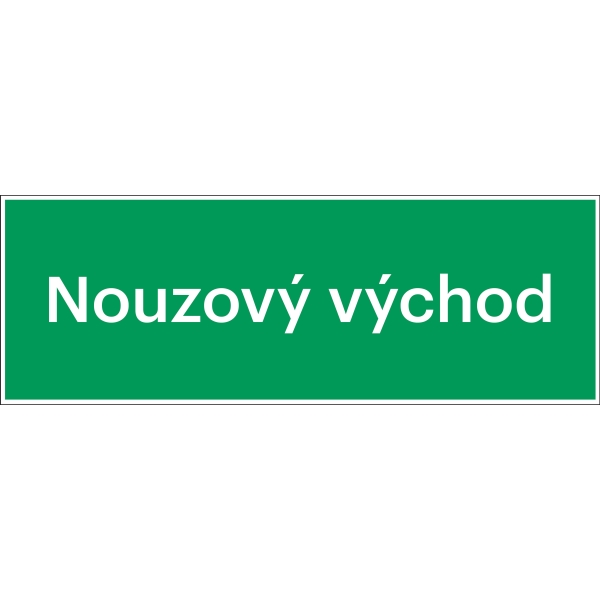 Rettungskennzeichnung, ''Notausgang'' – Nachleuchtender Aluminium-Kompositwerkstoff, 300×105 mm