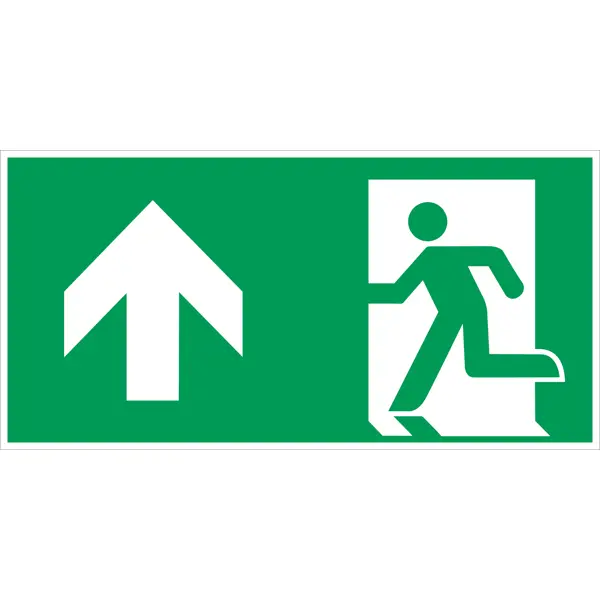 Rettungskennzeichnung, Notausgang vorwärts – Aluminium-Kompositwerkstoff, 300×150 mm