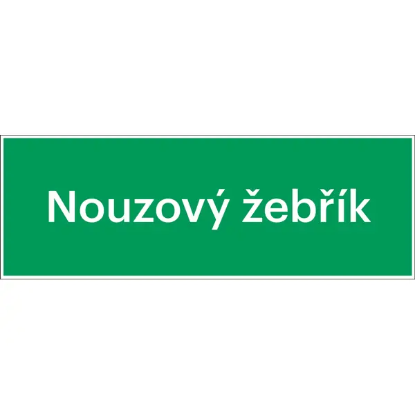 Rettungskennzeichnung, ''Notleiter'' – Nachleuchtender Aluminium-Kompositwerkstoff, 400×140 mm