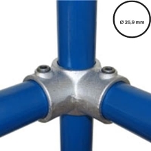 Rohrverbinder .26,9 mm – durchgehendes Eckstück (zentral) 116-A27