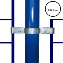 Rohrverbinder D. 26,9 mm – doppelter Gitterhalter 171-A27