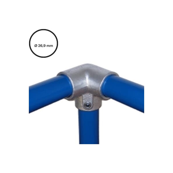 Rohrverbinder D.26,9 mm – Dreiweg-Eckstück 128 128-A27
