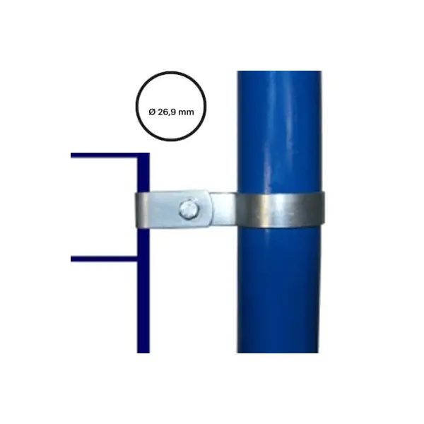 Rohrverbinder D. 26,9 mm – einfacher Gitterhalter 170-A27