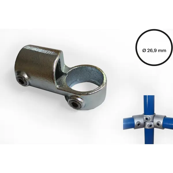 Rohrverbinder D. 26,9 mm – einstellbares Winkelgelenk 148-A27