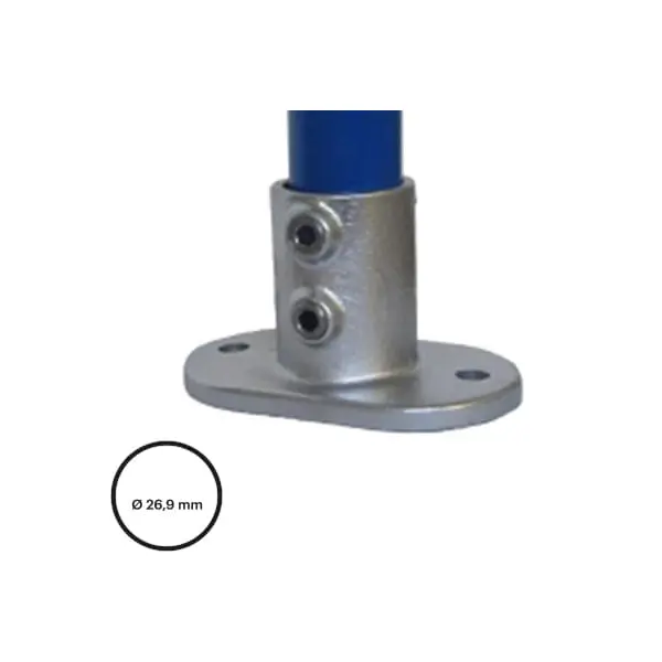Rohrverbinder D. 26,9 mm – Fußplatte 132-A27