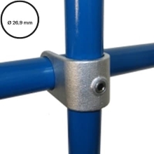 Rohrverbinder D.26,9 mm – offenes Kreuzstück 160-A27