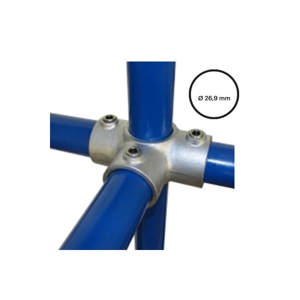 Rohrverbinder D.26,9 mm – T-Stück für Stützrohr 176-A27