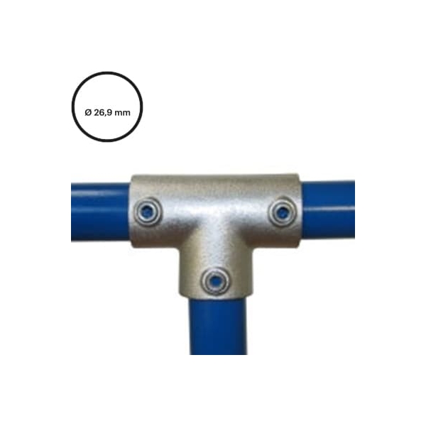 Rohrverbinder D.26,9 mm – T-Stück lang 104-A27