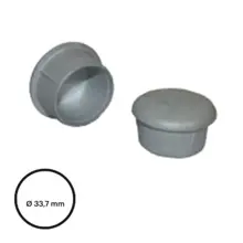 Rohrverbinder D. 33,7 mm – Aluminiumabschlusskappe 333-B34