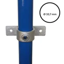 Rohrverbinder D. 33,7 mm – Befestigungsring mit Flansch, 2 Bohrungen 198-B34