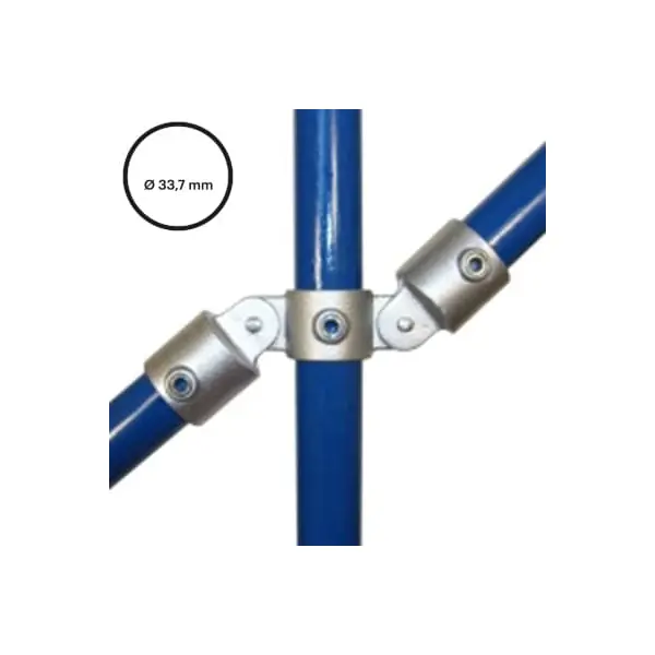 Rohrverbinder D. 33,7 mm – doppeltes Gelenkstück 167-B34